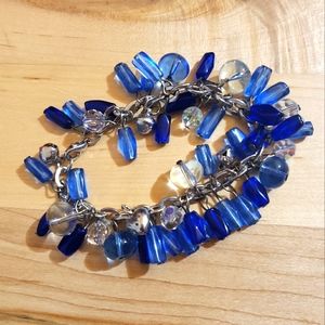 Fashion Charm Bracelet with blue high quality beads